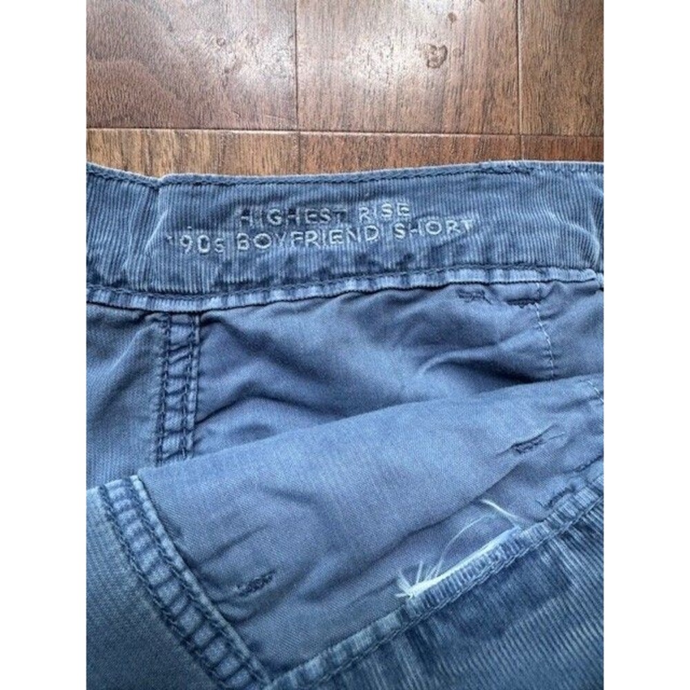 American Eagle Blue Corduroy Highest Rise 90s Boyfriend Short Size 12 (See Desc) - Picture 8 of 10